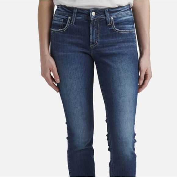 Silver Jeans style Boyfriend Mid/Straight 32/33 new with tags - Picture 1 of 11